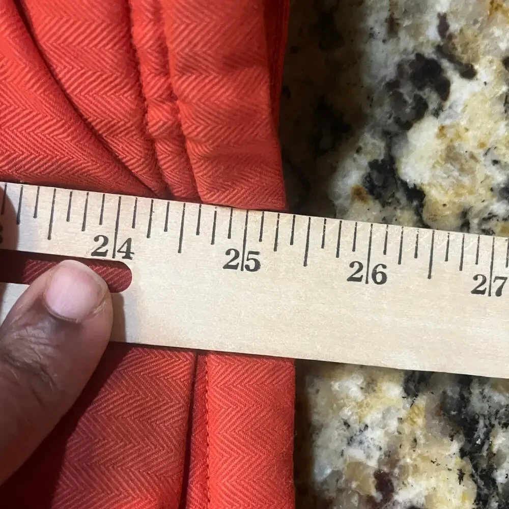 L.L. Bean Boys Hooded Winter Parka Red Orange Plaid Lined‎ Jacket Size L 14-16